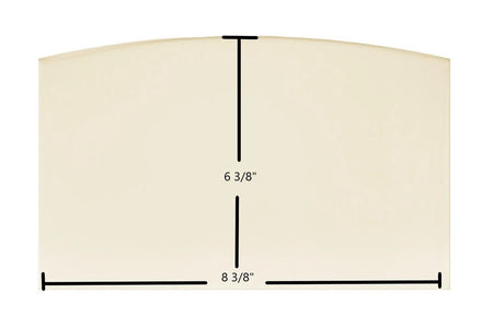 Brunco Hearthglow Archtop Door Glass Replacement – 8 3/8" x 6 3/8" High-Temperature Ceramic Glass Panel (1B5255-A) - Total Hearth