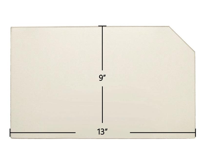Carolina II woodstove Ceramic Glass (Carcorncut)(9 x 13 w/ cutout) - Woodstove Fireplace Glass