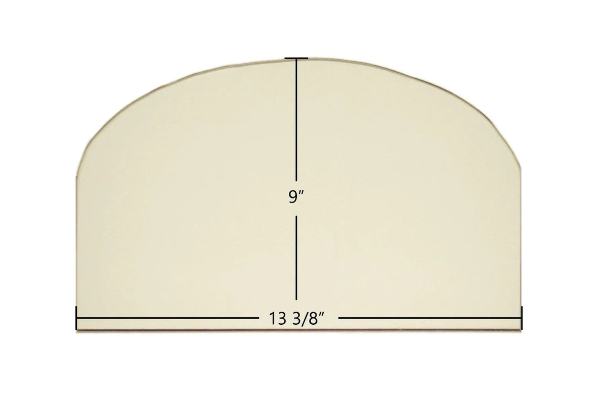 Cast Heat Door Glass Replacement – 13 3/8" x 9" Archtop High-Temperature Ceramic Glass Panel (Cast-Heat) - Total Hearth