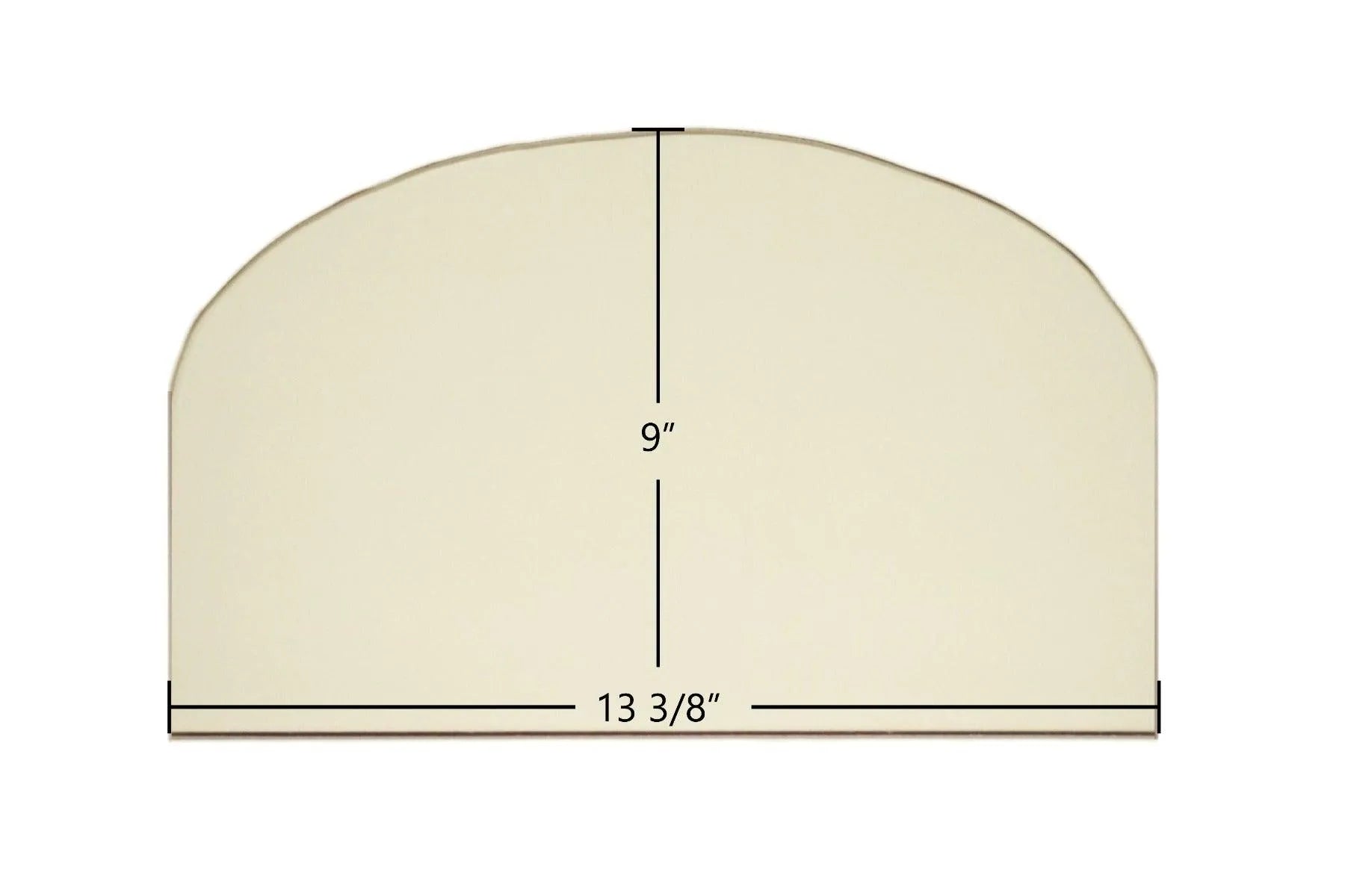 Cast Heat Door Glass Replacement – 13 3/8" x 9" Archtop High-Temperature Ceramic Glass Panel (Cast-Heat) - Total Hearth