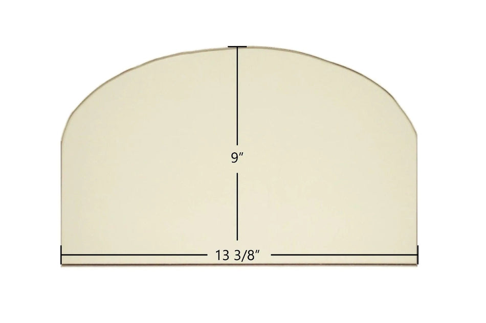Cast Heat Door Glass Replacement – 13 3/8" x 9" Archtop High-Temperature Ceramic Glass Panel (Cast-Heat) - Total Hearth