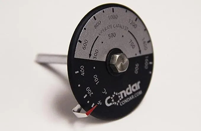 Catalytic Probe Thermometer – Condar 3-194 | 2 1/8" Copper Probe | For Dutchwest & Compatible EPA Woodstoves - Total Hearth