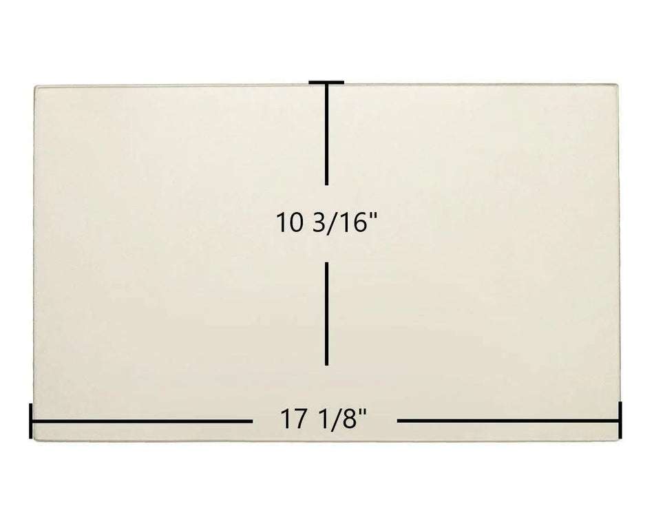 Drolet Ceramic Glass Panel – 17 1/8" x 10 3/16" Replacement for Classic, Siberian 1600/2000, HT2000, HT1600, Escape 1800, Escape 1400i, Eastwood 1800 (SE55103 / SE20009) - Total Hearth