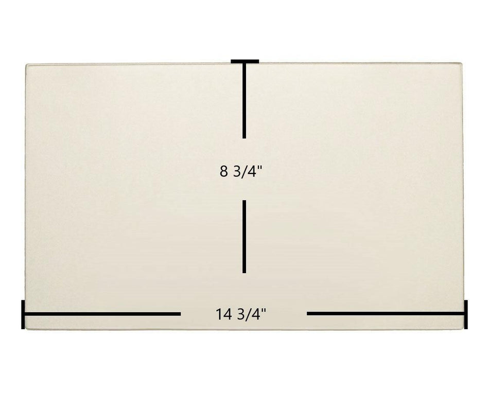 Drolet Pyropak, Spark Ceramic Glass Panel – 14 3/4" x 8 3/4" Replacement (SE63002) - Total Hearth