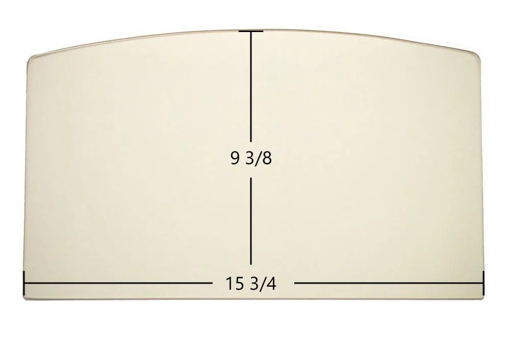 Earth Stove 1500HT, 1750HT, 2000HT Ceramic Archtop Glass Panel – 15 3/4" x 9 3/8" Replacement (G2000-7) - Total Hearth