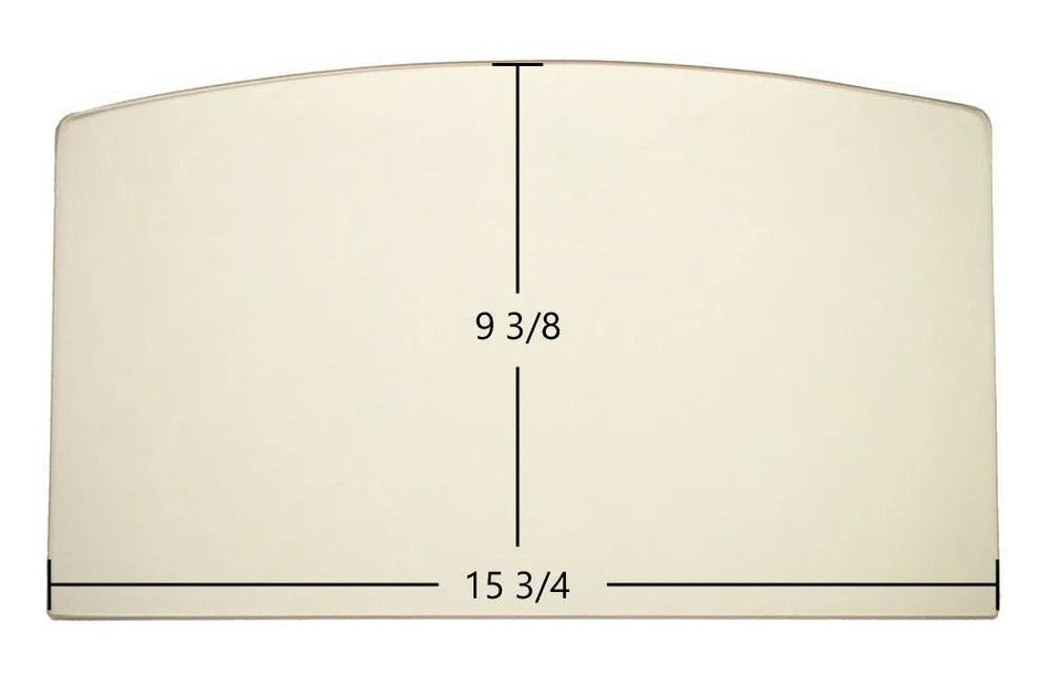 Earth Stove 1500HT, 1750HT, 2000HT Ceramic Archtop Glass Panel – 15 3/4" x 9 3/8" Replacement (G2000-7) - Total Hearth