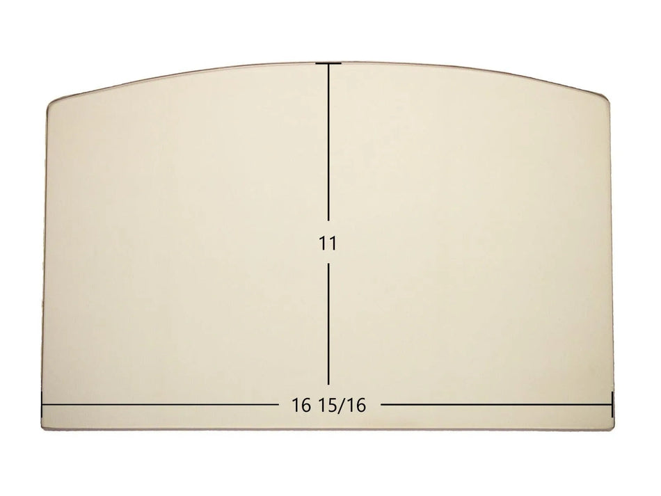 Earth Stove BV500C, BV400C, 1800HT, 2800HT, BV450C, 1900HT-M, BV400, BV400-2 Ceramic Archtop Glass Panel – 16 15/16" x 11" Replacement (G400-7) - Total Hearth