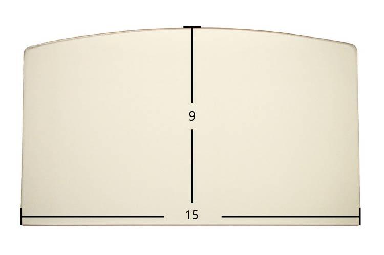 Earth Stove 1001HT, 1002HT, 1002HTL, 1002-0, Insert 2002 Ceramic Archtop Glass Panel – 15" x 9" Replacement (G1002-7) - Total Hearth