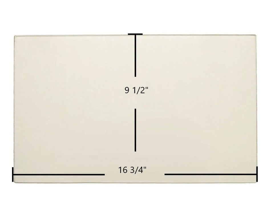 Earth Stove 1400HT Ceramic Glass Panel – 16 3/4" x 9 1/2" Replacement (10514) - Total Hearth