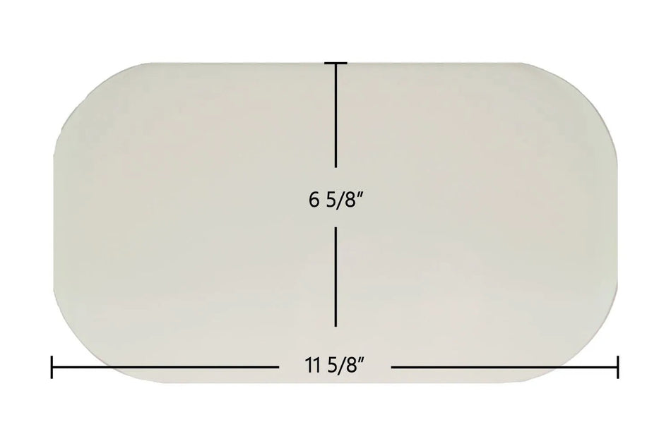 Earth Stove Oval Ceramic Glass Panel – 11 5/8" x 6 5/8" Replacement (ES-Oval) - Total Hearth