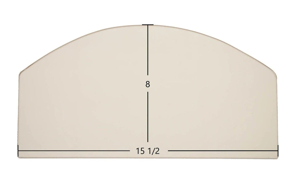 Efel Giant Arden Ceramic Glass Panel – Archtop (15 1/2" x 8") - Total Hearth