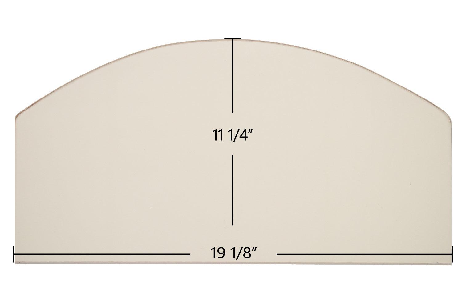 Efel Harmony Coal 086.65 Ceramic Glass Panel – Archtop (12240A) – 19 1/8" x 11 1/4" - Total Hearth