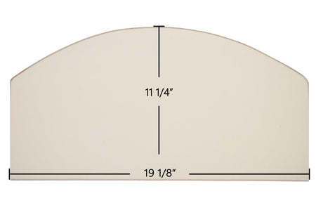 Efel Harmony Coal 086.65 Ceramic Glass Panel – Archtop (12240A) – 19 1/8" x 11 1/4" - Total Hearth