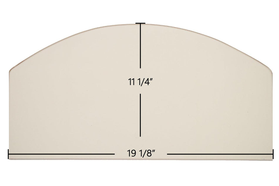 Efel Harmony Coal 086.65 Ceramic Glass Panel – Archtop (12240A) – 19 1/8" x 11 1/4" - Total Hearth