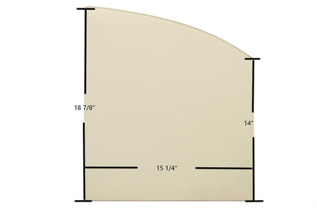 FireplaceX FPX 44A / 44 Elite Ceramic Archtop Door Glass – OEM Replacement (15 1/4" x 18 7/8") | Part #985-00740 - Total Hearth