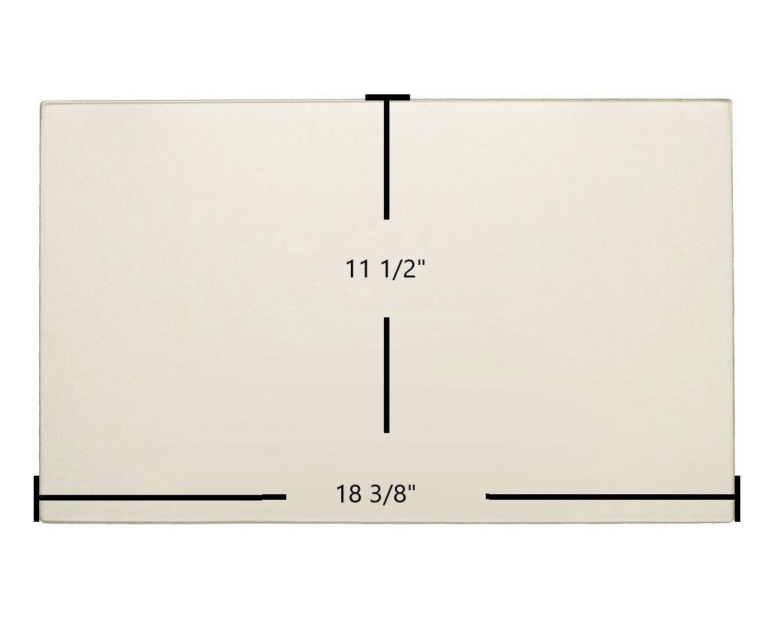 Fuego Fireplace Model B Ceramic Door Glass – OEM Replacement (18 3/8" x 11 1/2") | Part #Fuego Fireplace B - Total Hearth