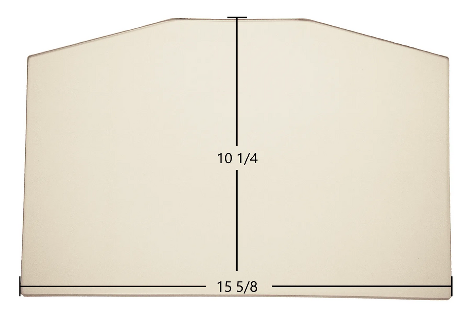 Hearthstone Phoenix 8610, 8611 & 8612 Archtop Ceramic Glass Panel – Replacement for Part #90-58605 / 96-58605 (15 5/8" x 10 1/4") - Total Hearth