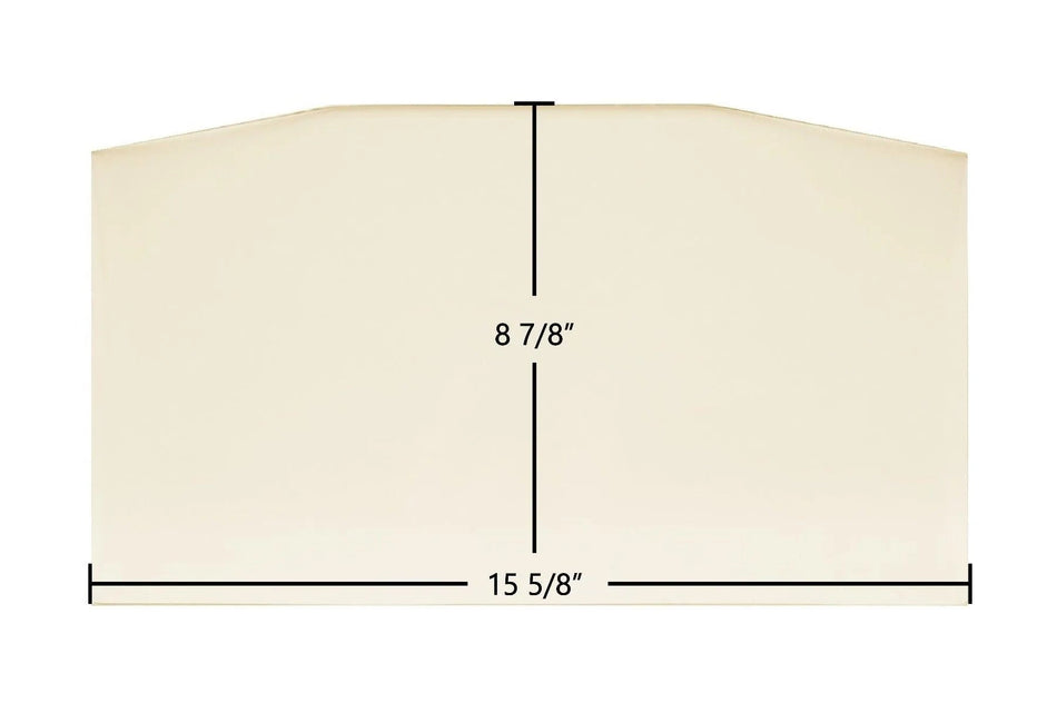 Heritage Cartier 1 & Renaissance 1 Ceramic Glass Panel – High-Temperature Replacement (15 5/8" x 8 7/8") - Total Hearth