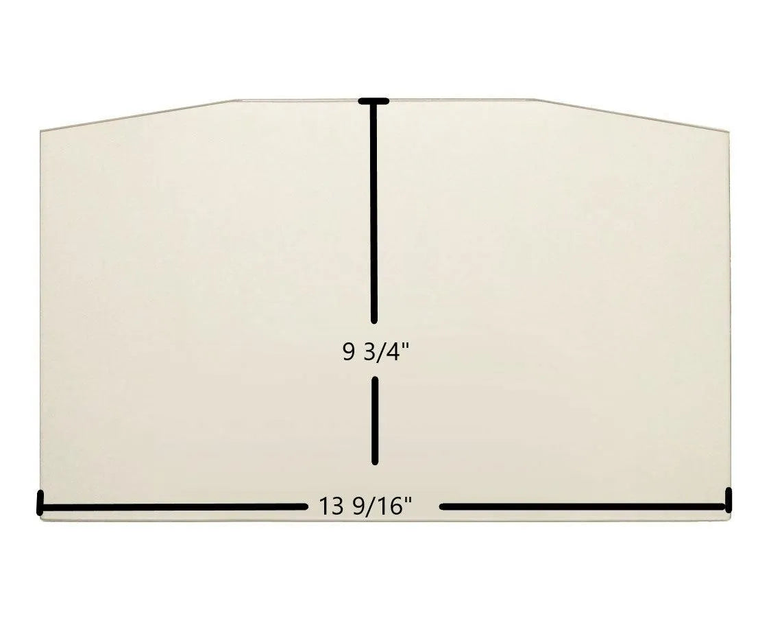 Fisher Honey Bear Single Door Ceramic Archtop Glass – OEM Replacement (13 9/16" x 9 3/4") | Part #Honey Bear Single Door - Total Hearth