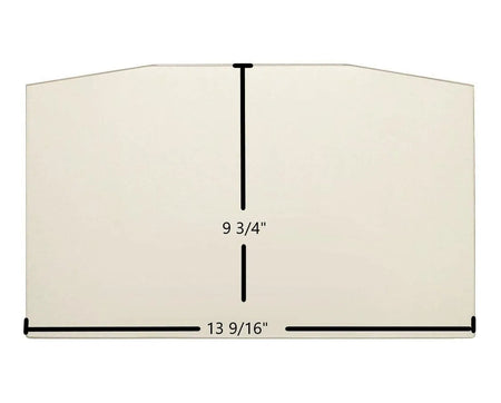 Fisher Honey Bear Single Door Ceramic Archtop Glass – OEM Replacement (13 9/16" x 9 3/4") | Part #Honey Bear Single Door - Total Hearth