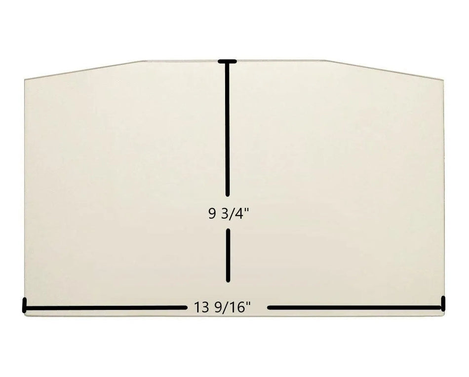 Fisher Honey Bear Single Door Ceramic Archtop Glass – OEM Replacement (13 9/16" x 9 3/4") | Part #Honey Bear Single Door - Total Hearth