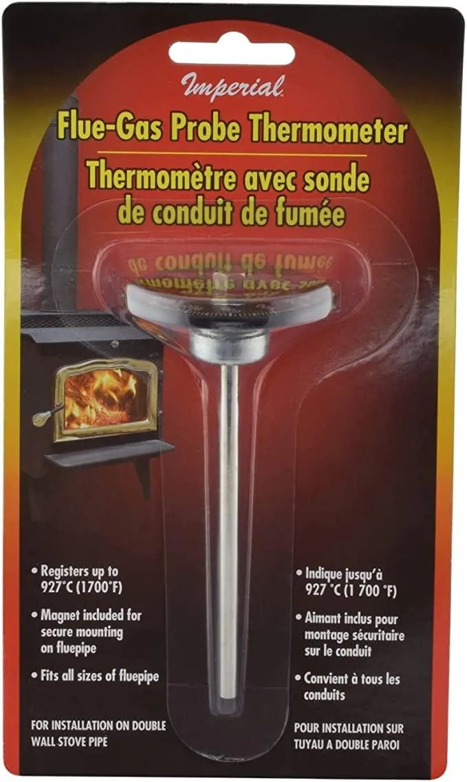 Imperial Flue-Gas Stove Pipe Probe Thermometer 1,700f w/ Magnetic Mount (KK0166) - Total Hearth