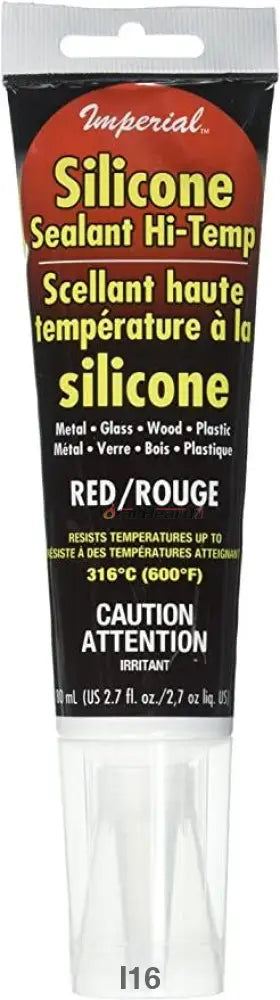 Imperial Sealant Silicone 2.7oz Red (KK0321) - Woodstove Fireplace Glass