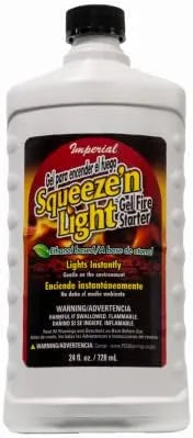 Imperial Squeez 'N Light Fire Starter Gel – KK0343 | 22 oz Bottle | Smokeless, Odorless, Gelled Alcohol | Instant Ignition | Long-Burning & Clean Flame - Total Hearth