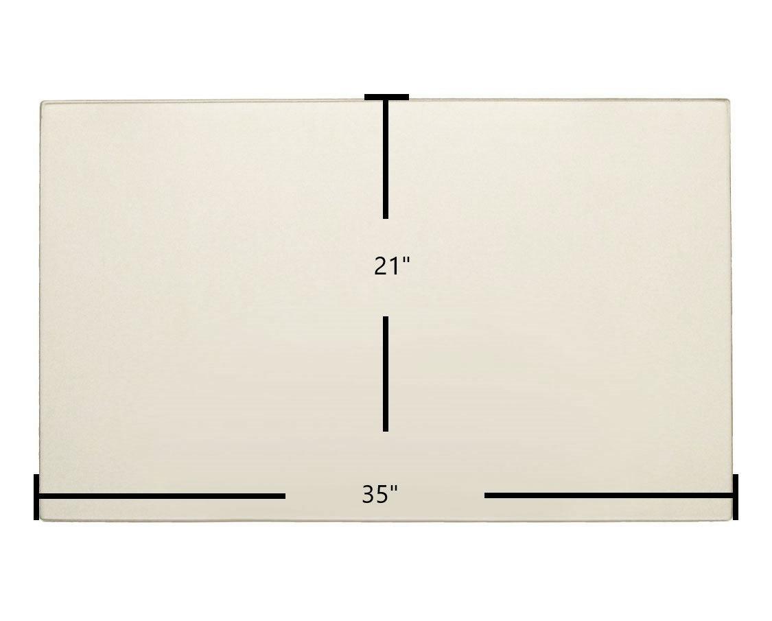 Kozy Heat 842 / 942 Ceramic Glass Panel – 35" x 21" (Part #700001, 70001T) - Total Hearth