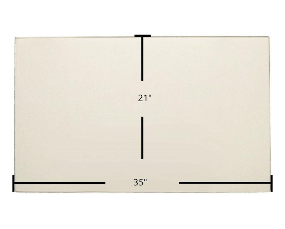 Kozy Heat 842 / 942 Ceramic Glass Panel – 35" x 21" (Part #700001, 70001T) - Total Hearth