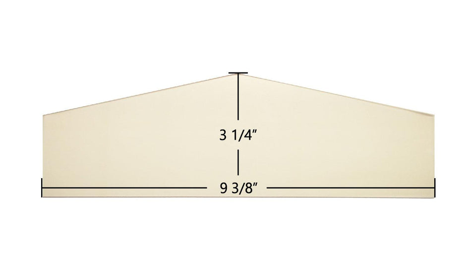Masters Choice Arch-Top Door Glass – 9 3/8" x 3 1/4" (Part #MC-Hood Glass) - Total Hearth