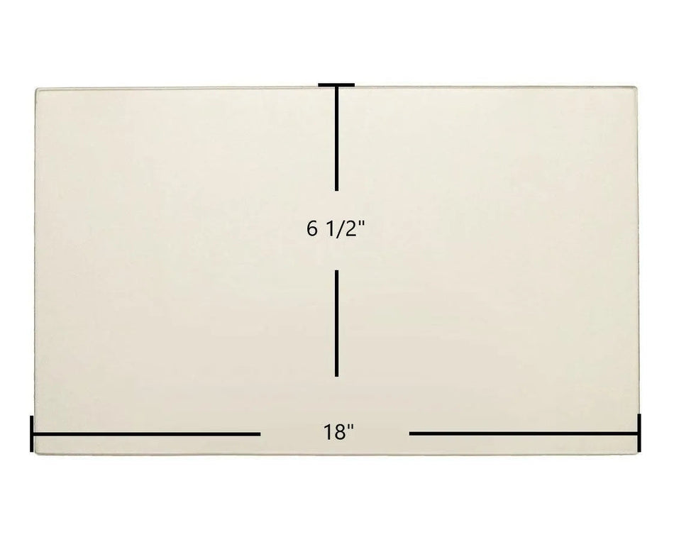 Brunco Firelite Door Glass Replacement – 18" x 6 1/2" High-Temperature Ceramic Glass Panel (1B5273) - Total Hearth