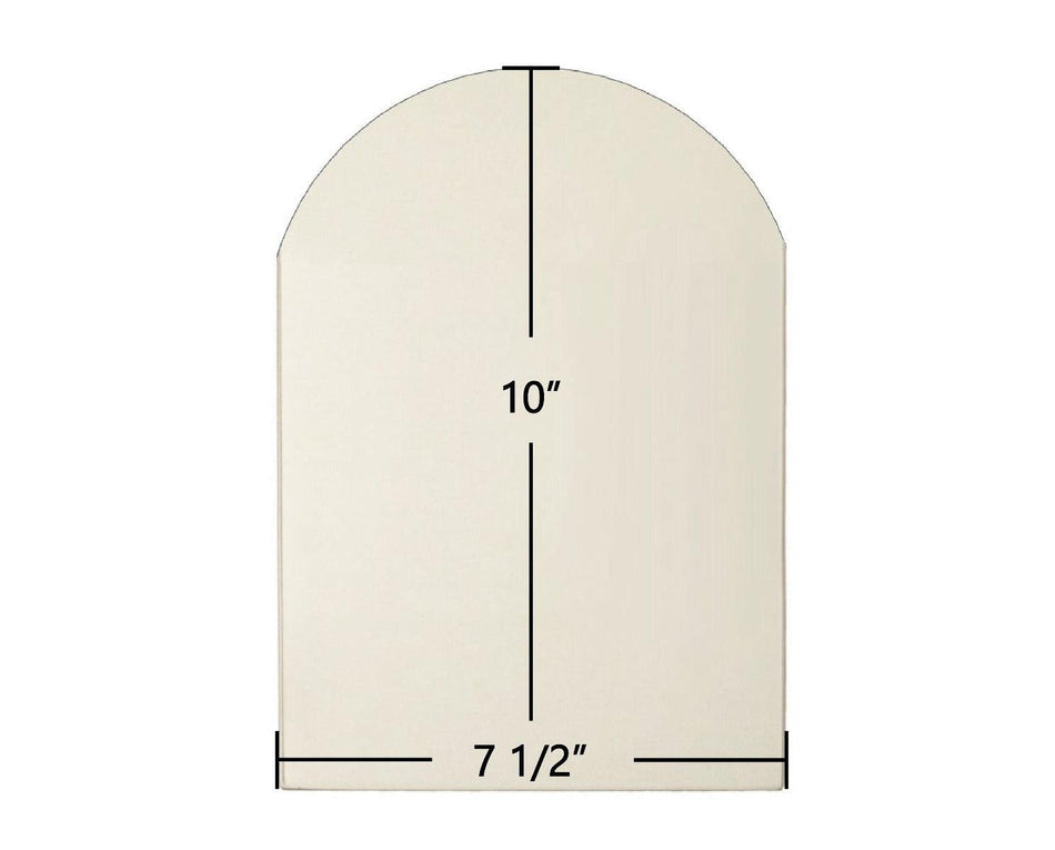 Quaker Archtop Ceramic Glass Panel – 7 1/2" x 10" - Total Hearth