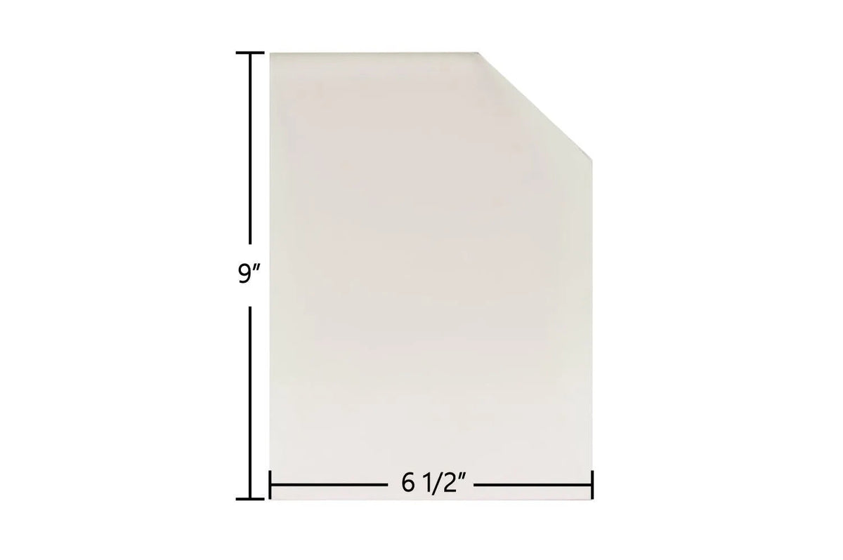 Squire 25" Traditional Glass Panel (7G25T) – 6 1/2" x 9" High-Temperature Ceramic Replacement - Total Hearth