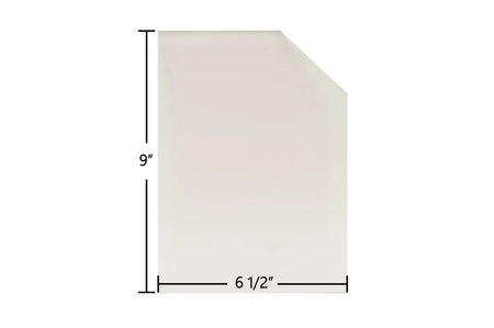 Squire 25" Traditional Glass Panel (7G25T) – 6 1/2" x 9" High-Temperature Ceramic Replacement - Total Hearth