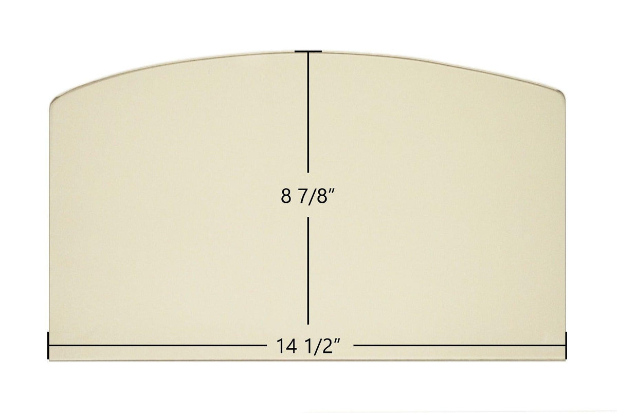 US Stove 6039, 6041, 2000, 2500, 3000, APCI1406 Archtop Ceramic Glass Panel (891131) – 14 1/2" x 8 7/8" - Total Hearth