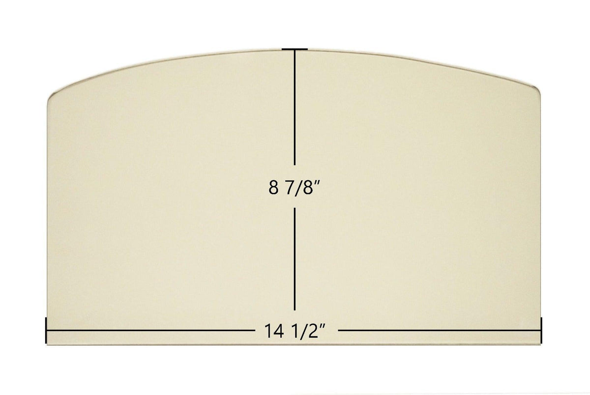 US Stove Country Hearth 2500 / 2000 Archtop Ceramic Glass Panel (891131) – 14 1/2" x 8 7/8" - Total Hearth