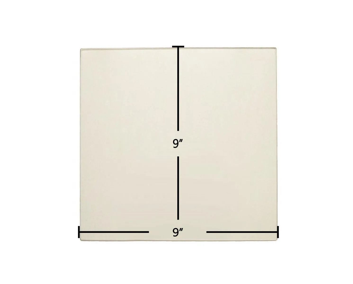 US Stove Tri-Star 25-5670 Ceramic Glass Panel (USSC_AC_G9) – 9" x 9" - Total Hearth