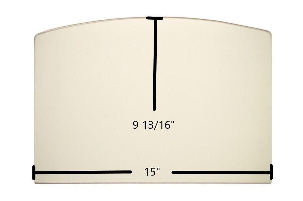 Vogelzang / Ashley / US Stove Archtop Ceramic Glass Panel (892270) – 9 13/16" x 15" - Total Hearth