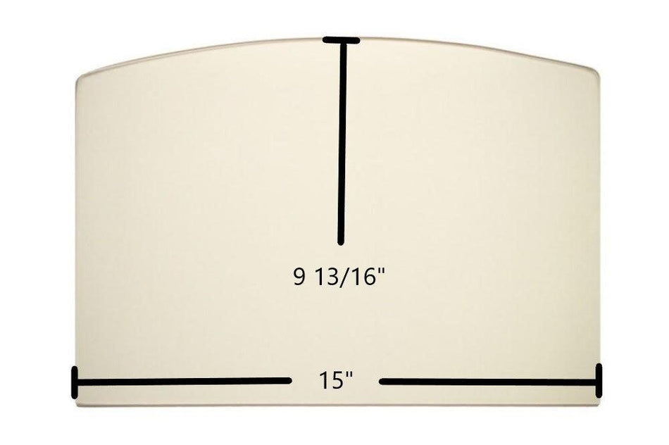 Vogelzang / Ashley / US Stove Archtop Ceramic Glass Panel (892270) – 9 13/16" x 15" - Total Hearth