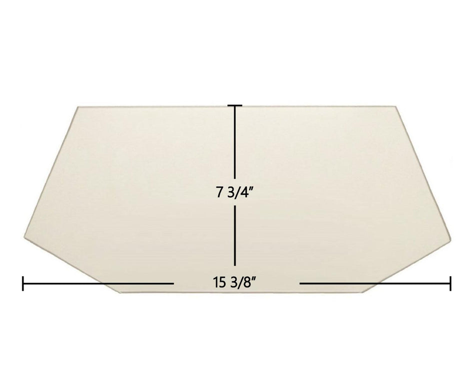 Vulcan Aurora & Orion Glass Panel (15 3/8" x 7 3/4") | OEM High-Temp Replacement | Part #1002 - Total Hearth