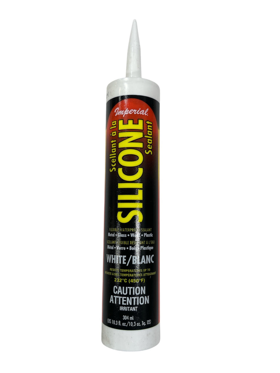 White Silicone Sealant – KK0207 | 10.3 oz Caulking Tube | Waterproof & Flexible | High Temp Rated to 450°F (232°C) | For Metal, Glass, Wood & Plastic - Total Hearth
