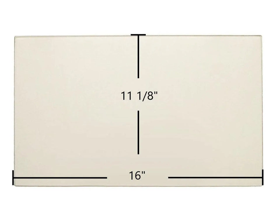 Woodstock Soapstone Keystone 204 Glass Panel (16" x 11 1/8") | OEM High-Temp Ceramic Replacement | Part #W-204 | USA-Made Stove Glass - Total Hearth